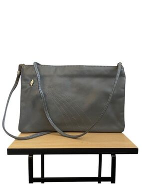 Vintage 80s Karnig Mann Grey Leather Handbag – Excellent Vintage Condition